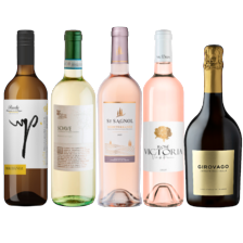 Peribanez rueda verdejo,
Vitis Nostra soave,
St. Sagnol mediterranée rosé,
Victoria rosé
of Girovago spumante